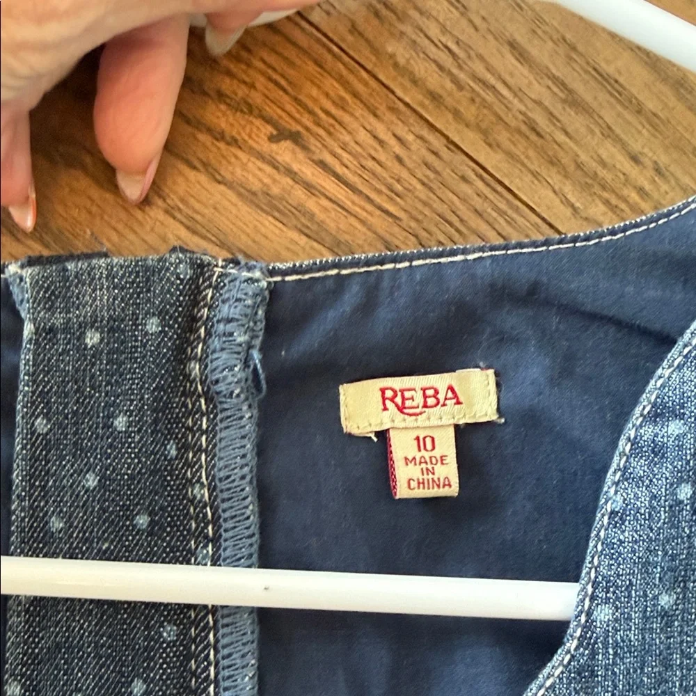 Reba Westward Canyon Denim Sleeveless Jumpsuit - Picture 5 of 7